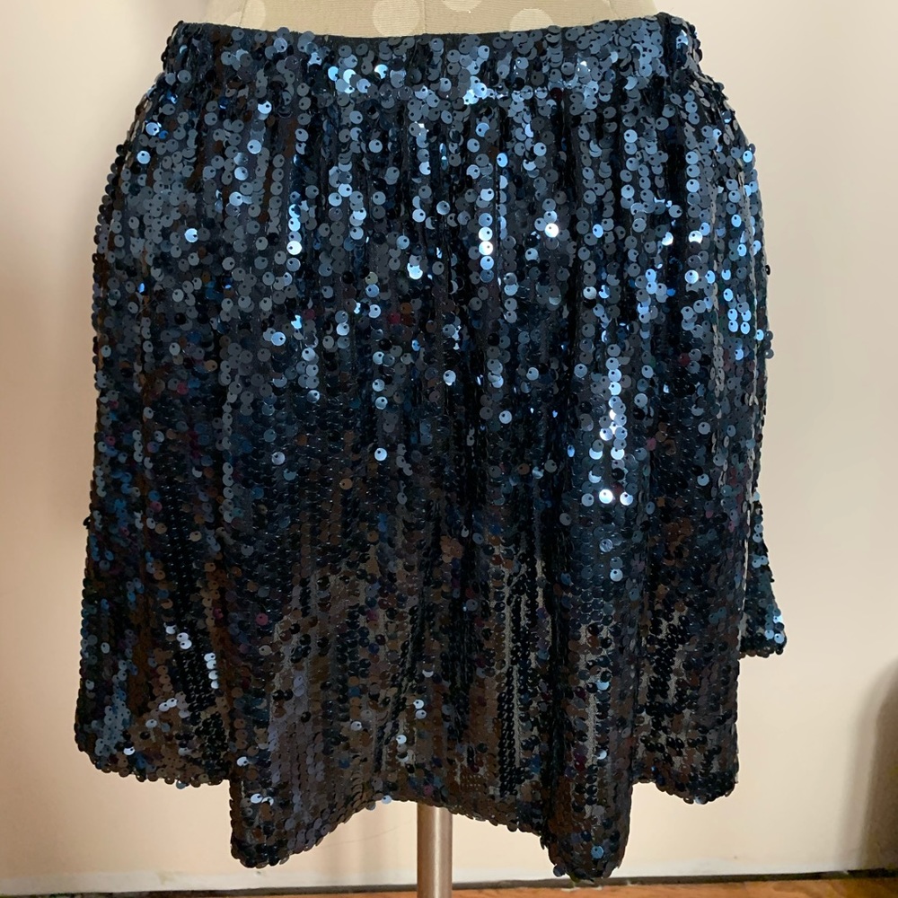 Q Mack sequin skirt navy small